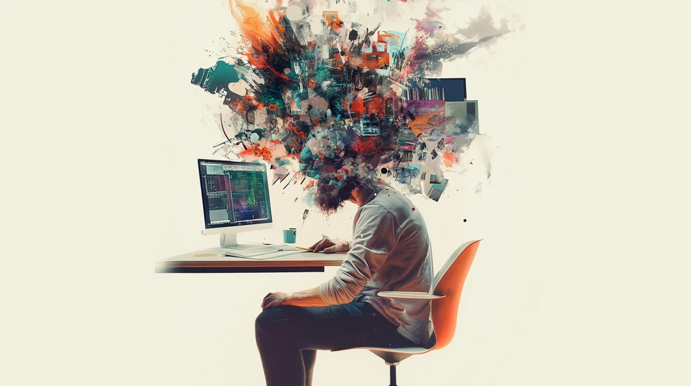 Creative worker at his desk