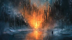 Fire in an icy land