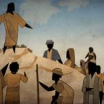 animation of jesus preaching to a crowd
