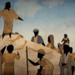 animation of jesus preaching to a crowd