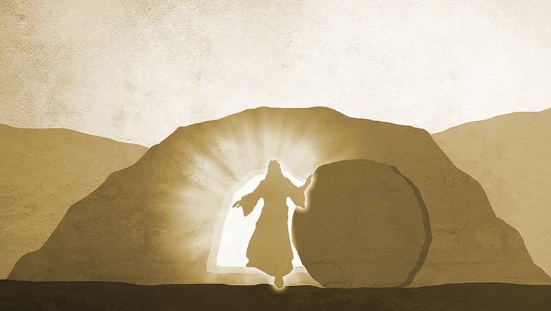 animation of jesus exiting the cave