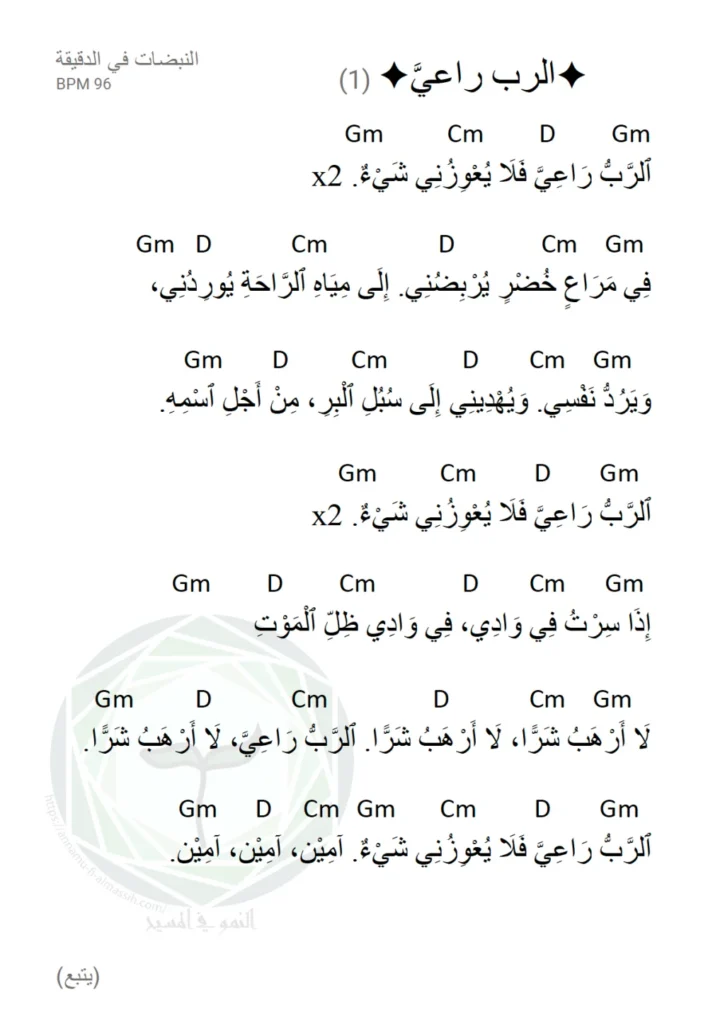 Page 1 The Lord mu Shepherd chords