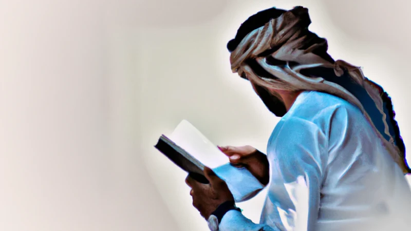 Picture of Yemeni man reading