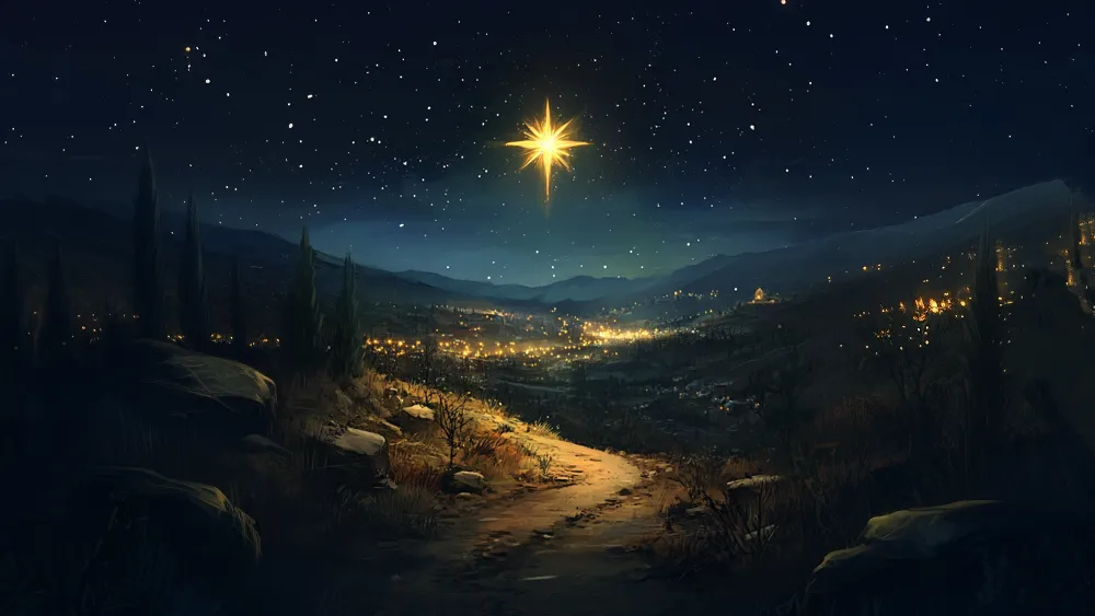 Star of Bethlehem at Jesus birth