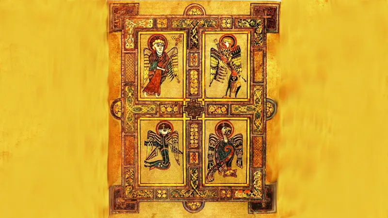 رسم قديم للأناجيل الأربعة
