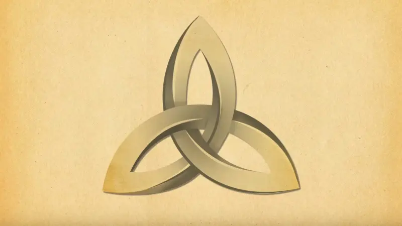 Trinity Symbol gold background