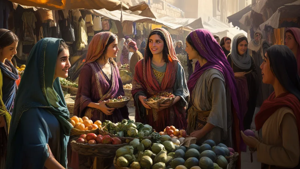 Women in the market in first century