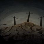 animatation-of-crucifixion with three crosses