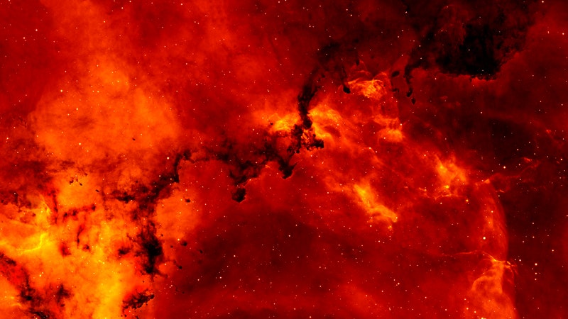 clouds in space that are red