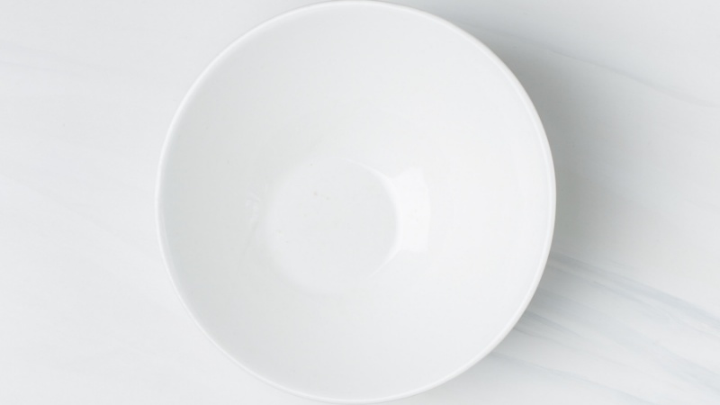 empty white plate on white background