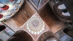 inside of beautiful church with dome