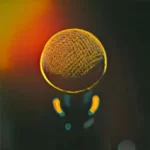microphone with dark background