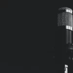 mic in a dark room