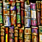 row of colorful books